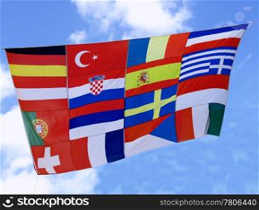 a collection Flagg of European countries. Flagg of European countries