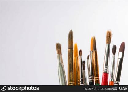 A collection of artist&rsquo;s watercolor brushes