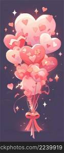a collection of love balloons when celebrating love, creative illustration design
