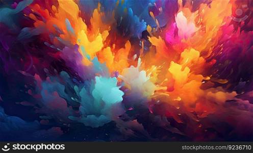 A colorful, beautiful and surreal cosmic landscape background with stars and galaxies by generative AI