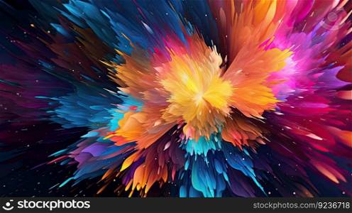 A colorful, beautiful and surreal cosmic landscape background with stars and galaxies by generative AI