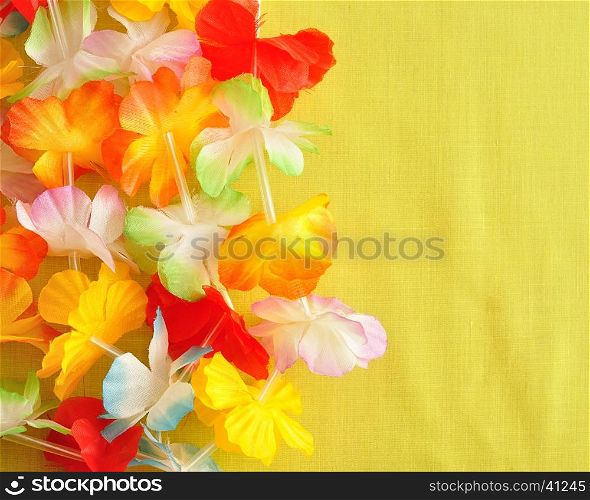 A colorful flower necklace