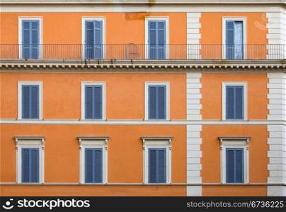 A colourful apartment building, Rome, Italy