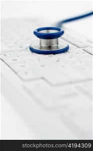 a computer keyboard and stethoscope. it for physicians.