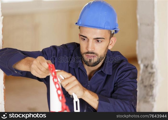 a concentrated builder is indoors