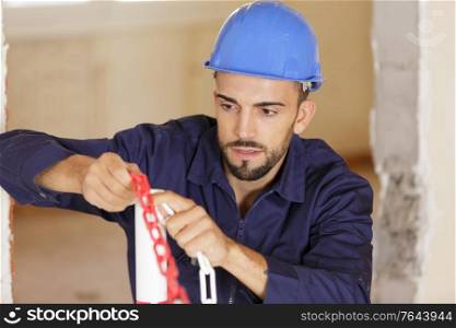 a concentrated builder is indoors