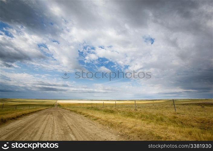 A country road stretching into the distance