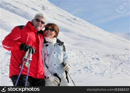 a couple at ski season