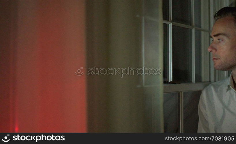 a couple watching a police event outside