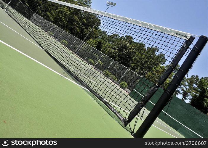A court used for the popular sport of tennis