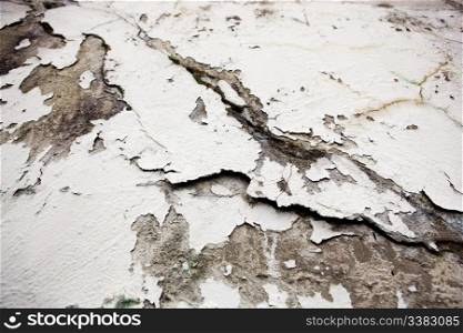 A cracked plaster wall surface texture