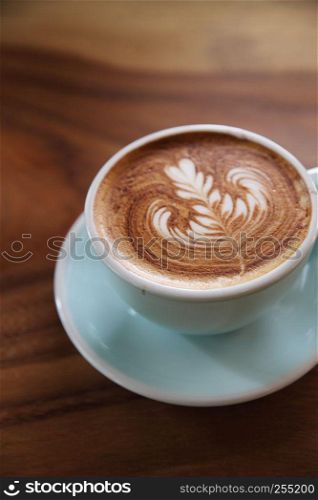 A cup of cappuccino coffee