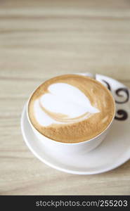 A cup of cappuccino coffee