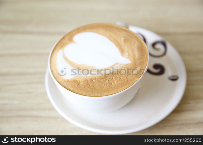 A cup of cappuccino coffee