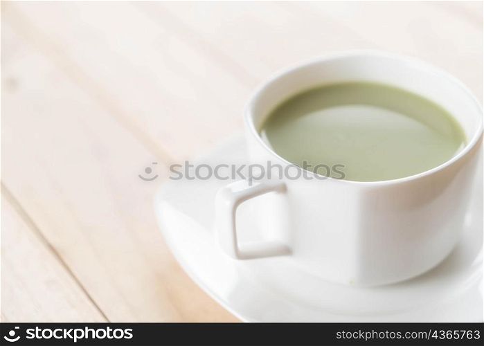 a cup of matcha latte green tea