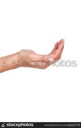 A cupped hand
