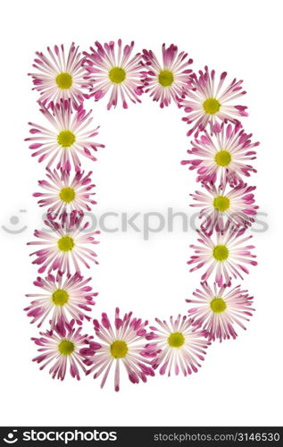 A D Made Of Pink And White Daisies