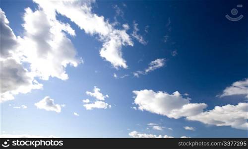 A deep blue sky background close to the horizon