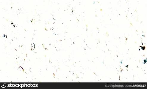 A dirty film texture with dark and colored dust specks. Use the &#8220;Multiply&#8221; blending mode to composite this over your footage to get a grunge style or old-film look. Please see my large collection of film textures and effects for more clips lik