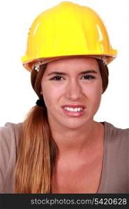 A disgusted tradeswoman