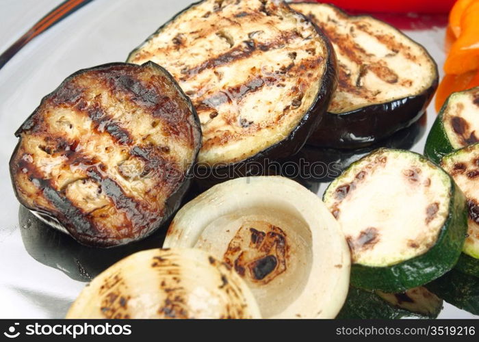 a dish of fried eggplant