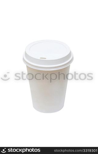 A disposable coffee cup