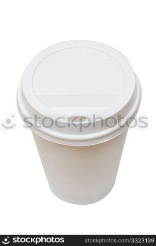 A disposable coffee cup