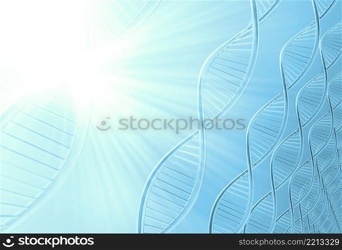 a dna in medical colour background