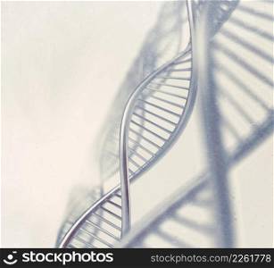 a dna in medical colour background as vintage style