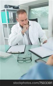 a doctor in consulting room