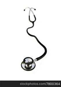 a doctor or physicians stethoscope isolated on white background. stethoscope on white