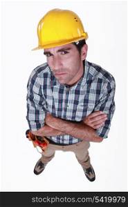 A dubious construction worker.