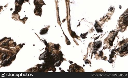 A dynamic texture of mud spots and smears over a white background. Composite this over your footage or use for transitions to give your footage a grunge style. Please see my large collection of film textures and effects for more clips like this.