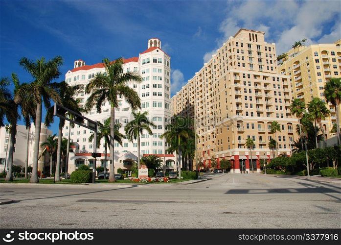 A elegant quarter of Miami, Florida