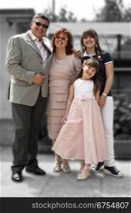 A family on the day of First Communion