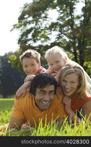 A family portrait in the park