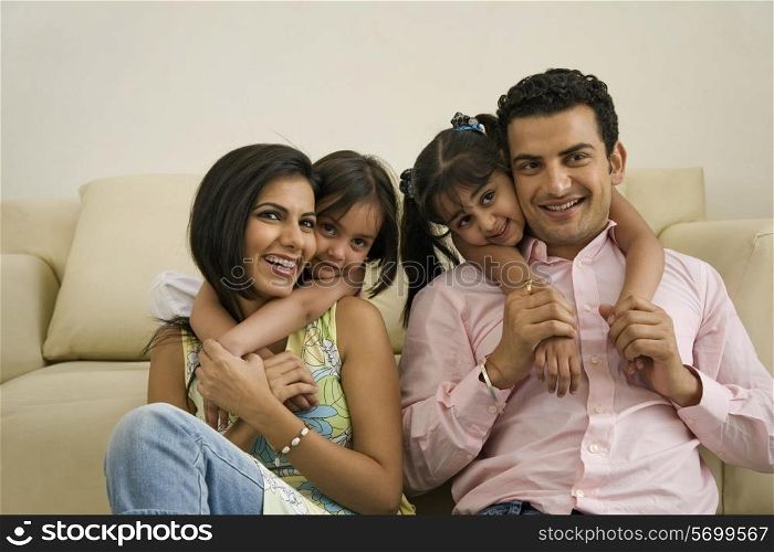A family posing