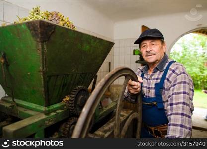 A farmer working