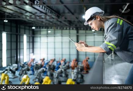 A female auditor Inspected to account for the company&rsquo;s robot assets that were brought to the warehouse before delivering to customers.