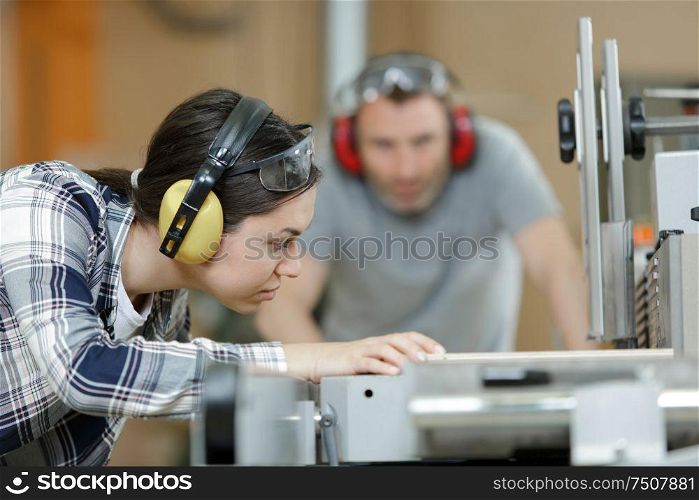 a female engineer at work