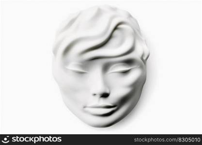 A Female face made of Yogurt created with generative AI technology