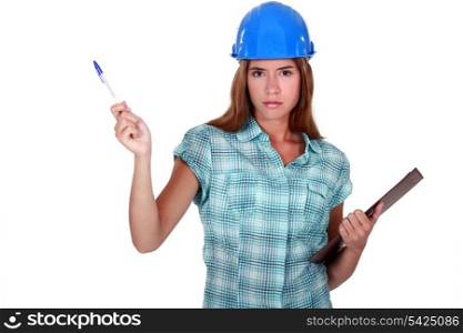 A female foreman.