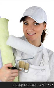 a female house painter