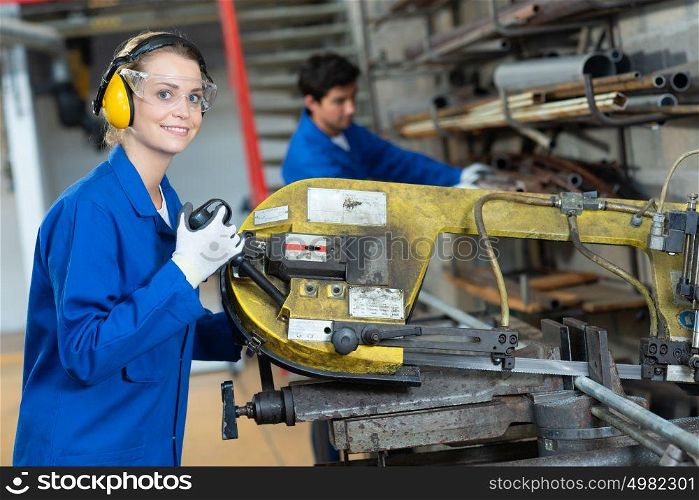 a female worker at a factory