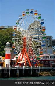 A Ferris Wheel in an amusement park, Sydney Harbour, Australia