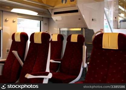 A first-class train compartment