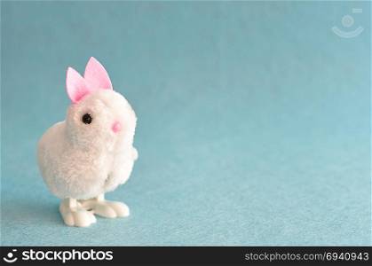 A fluffy bunny figurine for easter