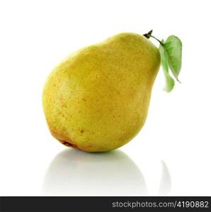 a fresh pear on white background