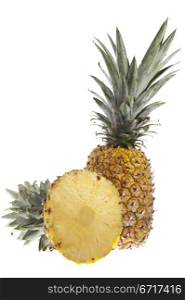 a Fresh pineapple on a white background