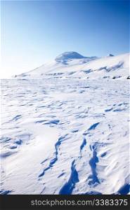 A frozen coastal landscape from Spitsbergen, Svalbard, Norway